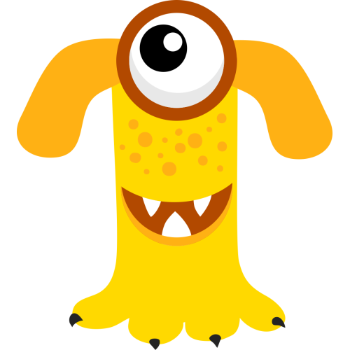 Autocollant Alphabet Enfant Monstre T