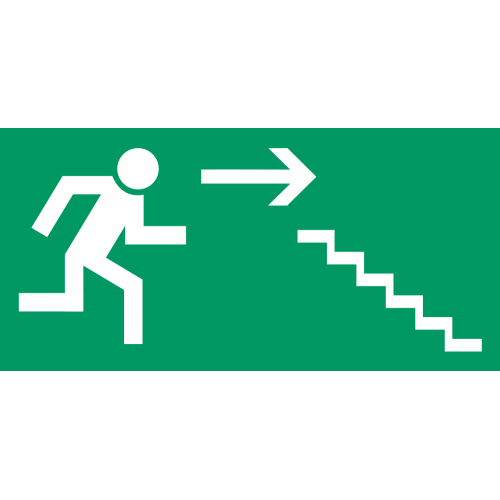 Autocollant Signalisation Sortie Secours Escalier 4