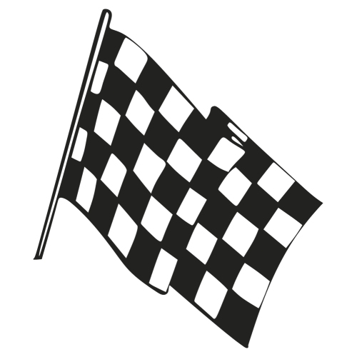 Sticker Drapeau Damier