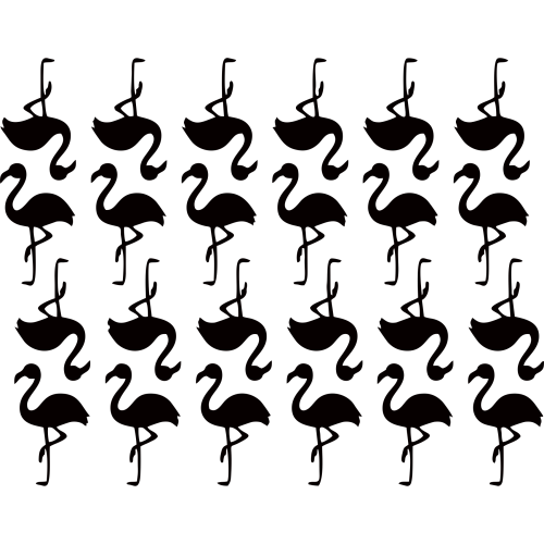 Sticker Grille Flamants Rose