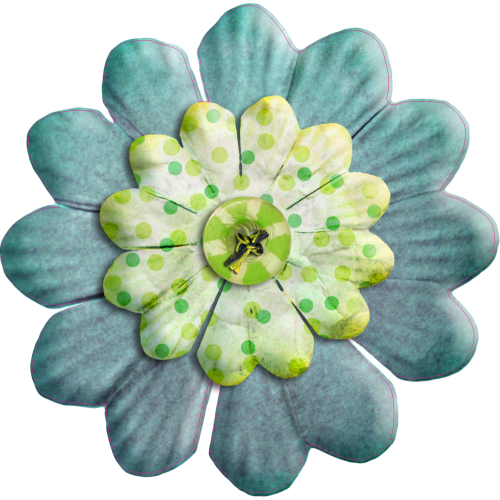 Autocollant Enfants Fleur Bleue