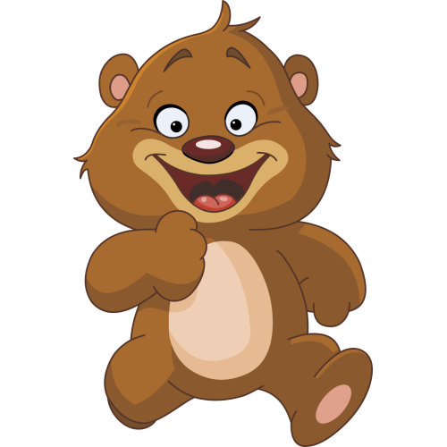 Autocollant Ours En Peluche Mignon