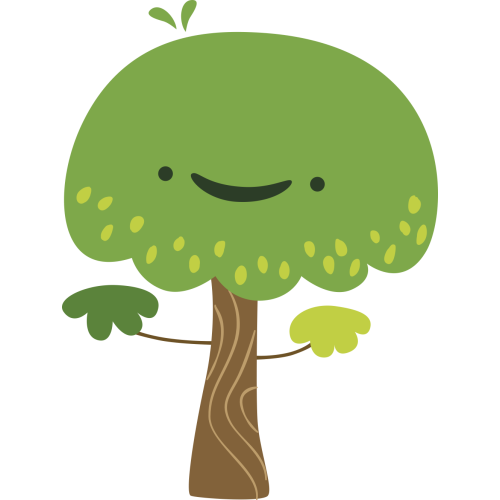 Autocollant Arbre Rigolo Enfant