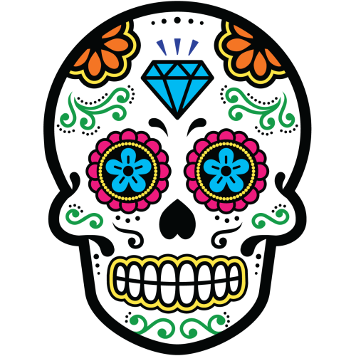Autocollant Calavera - Tete De Mort Mexicaine 22