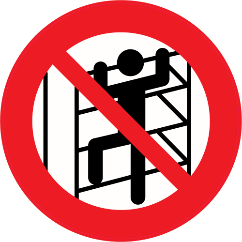 Autocollant Panneau Interdiction D'escalader Les Meubles