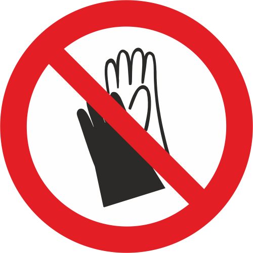 Autocollant Port De Gants De Protection Interdit