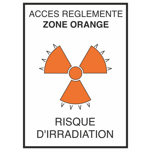Autocollant Risque D'irradiation Orange