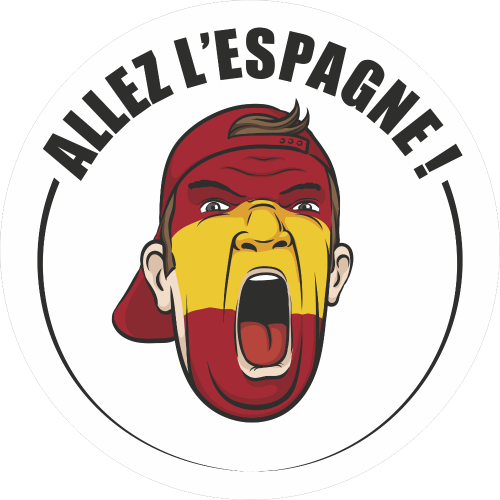 Autocollant Football Allez Espagne