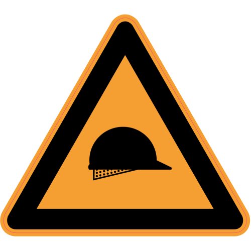 Autocollant Panneau Danger Port Du Casque Obligatoire