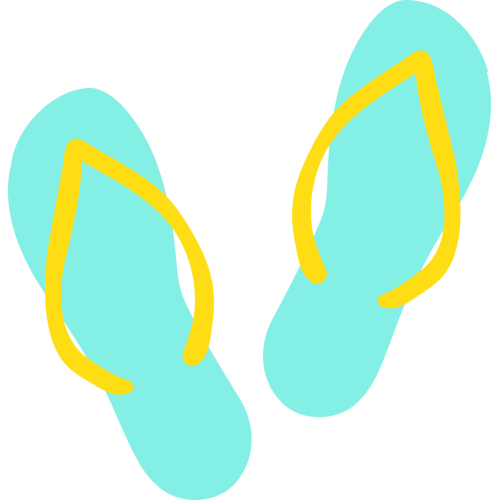 Autocollant Vacances Tong