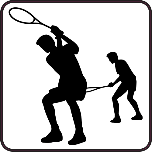 Autocollant Tennis Duo B