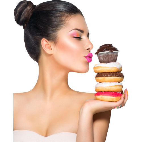 Autocollant Alimentation Donuts Femme 4