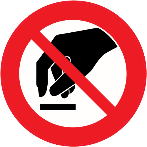 Autocollant Panneau Interdiction De Toucher