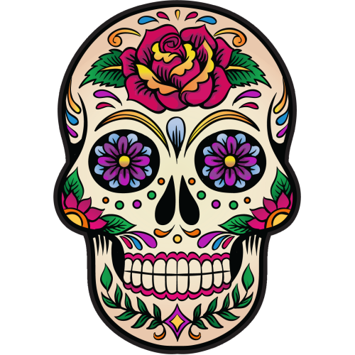 Autocollant Calavera - Tete De Mort Mexicaine