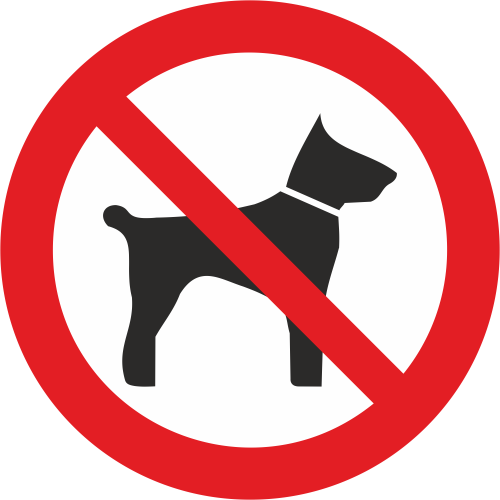 Autocollant Interdiction Aux Animaux