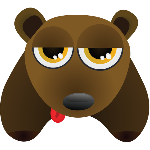 Autocollant Ours Brun Pour Enfants