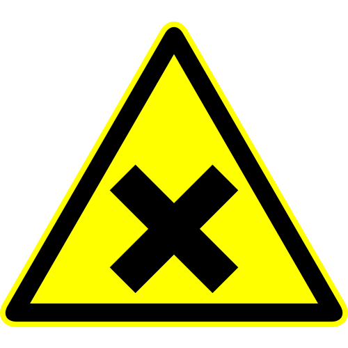 Autocollant Panneau Danger Toxique