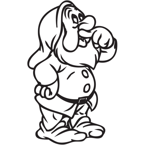 Sticker Blanche Neige - 7 Nains