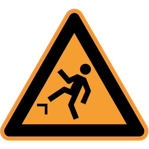 Autocollant Panneau Danger Risque De Chute