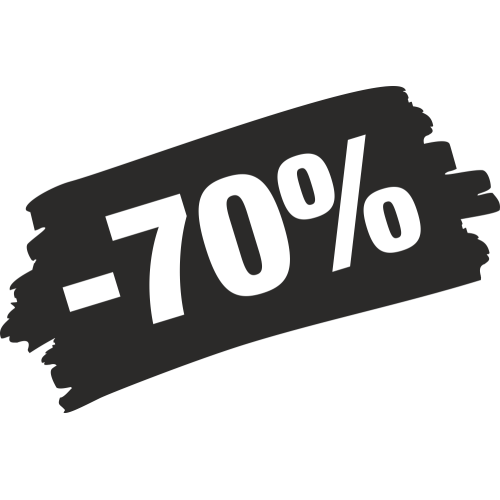 Sticker Soldes Grunge 70%