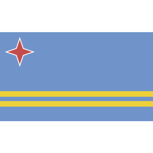 Autocollant Drapeau Aruba