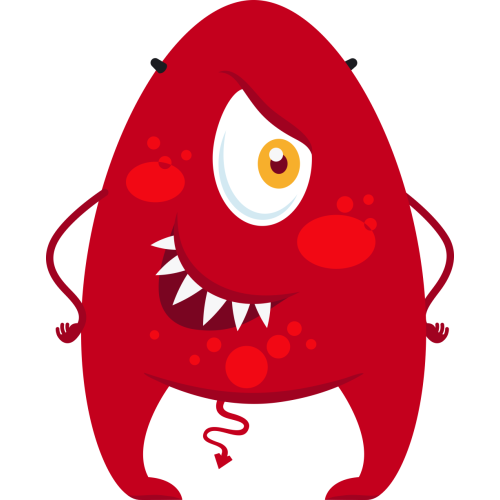 Autocollant Alphabet Monstre Enfant Lettre A