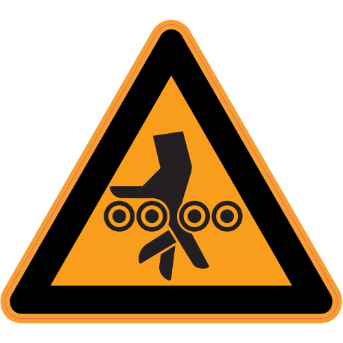 Autocollant Panneau Danger Risque De Blessure Des Mains