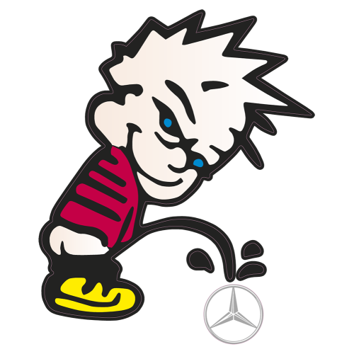 Autocollant Pisse Boy Mercedes