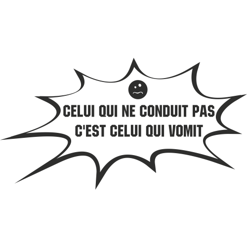 Sticker Humour Conduit Pas