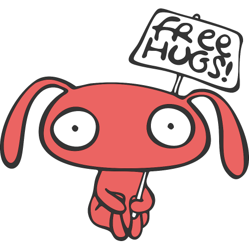 Autocollant Bd 13 Lapin Free Hugs