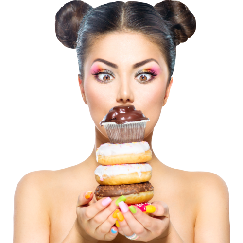 Autocollant Alimentation Donuts Femme 3