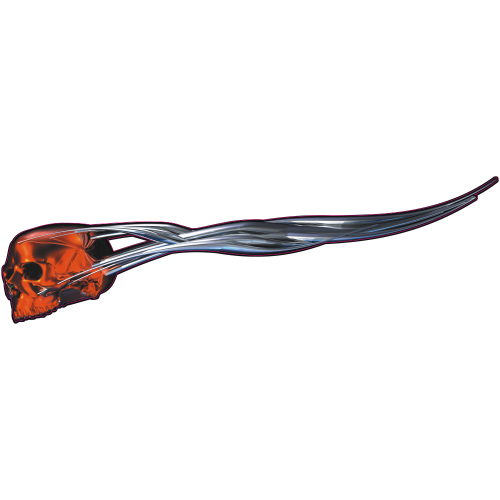 Autocollant Tete De Mort Rouge