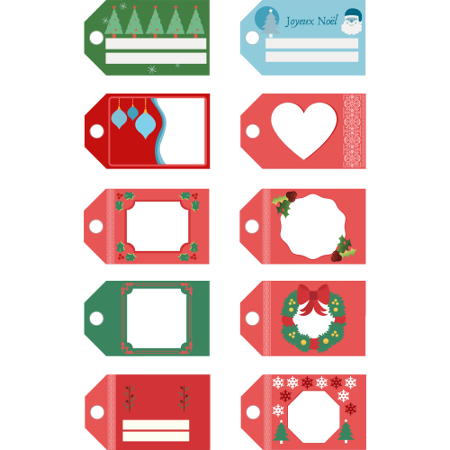 Sticker Grille Etiquettes Noël 1