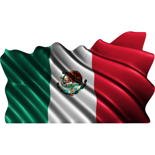 Autocollant Drapeau Mexique