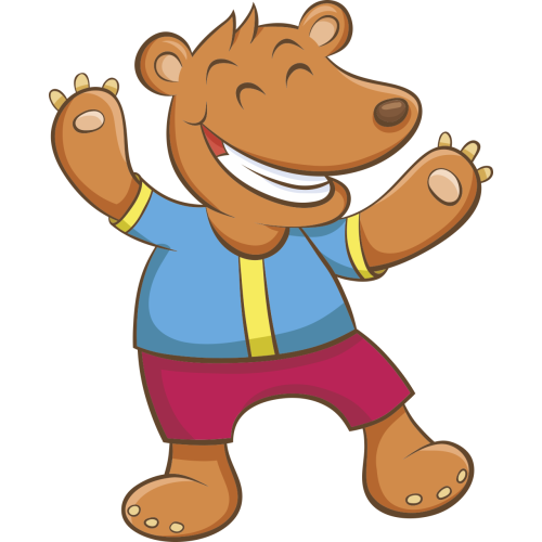 Autocollant Enfant Ours Danse