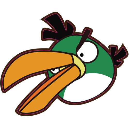 Autocollant Oiseau Vert 1 Angry Birds