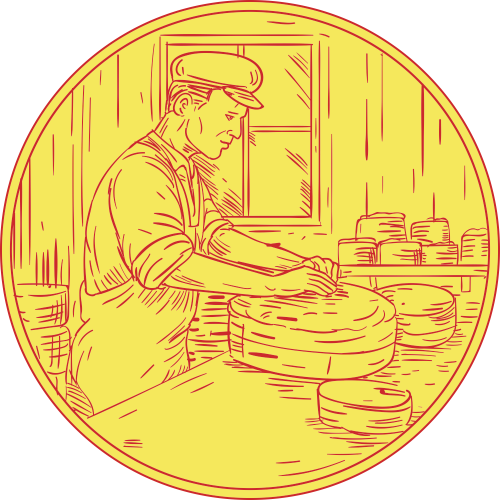 Autocollant Métier Commerçant Fromager 3