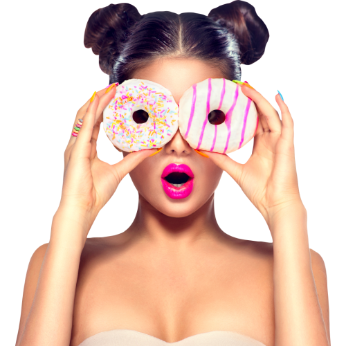 Autocollant Alimentation Donuts Femme 2
