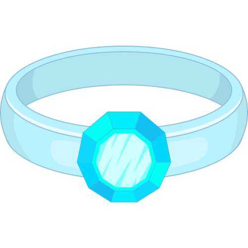 Autocollant Métier Bijoux Bague Cristal