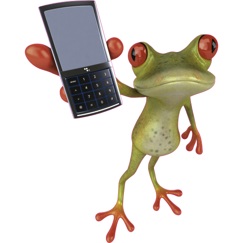 Autocollant Grenouille Telephone