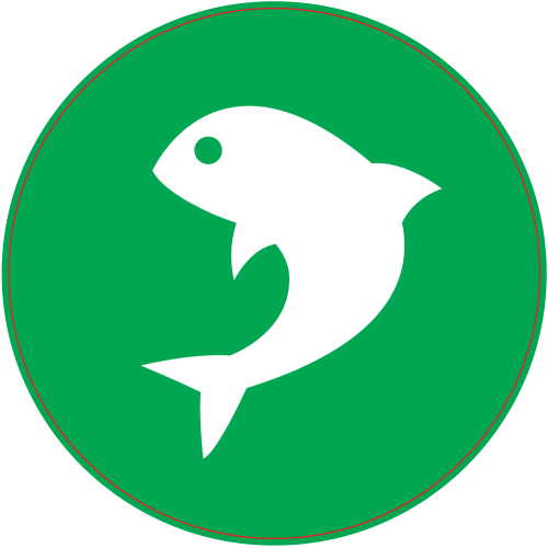 Autocollant Panneau Vert Poisson