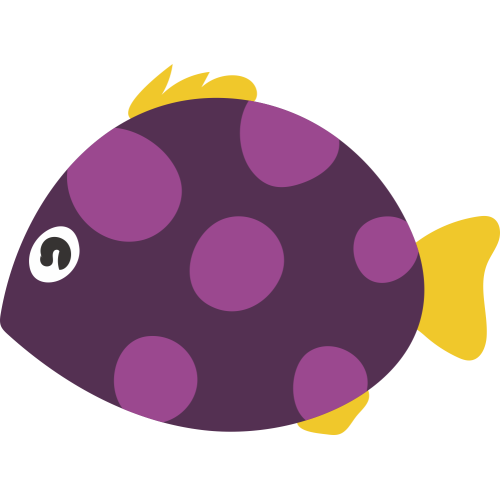 Autocollant Poisson Violet