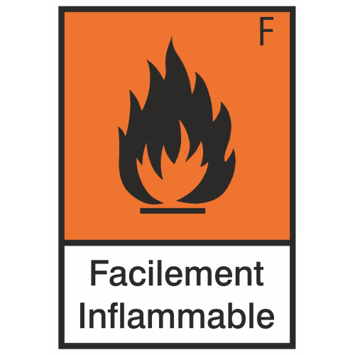 Autocollant Produit Dangereux Facilement Inflammable