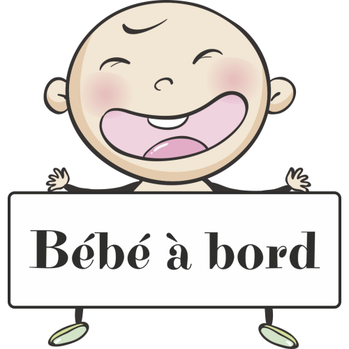 Autocollant Bébé à Bord Bébé Content