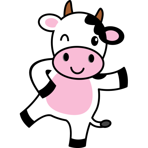 Autocollant Animaux Vache 1