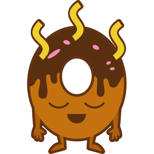 Autocollant Pâtisserie Donut Smiley