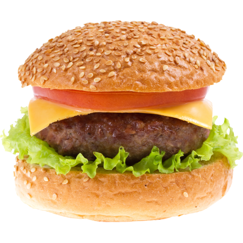 Autocollant Alimentation Hamburger Boeuf