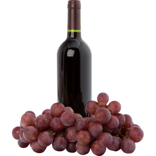 Autocollant Boisson Bouteille De Vin Grappe Raisin