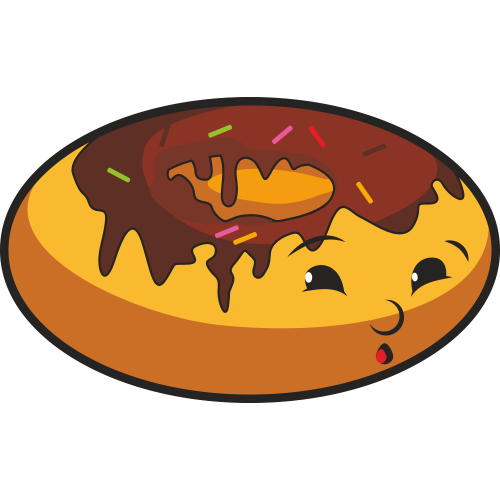 Autocollant Pâtisserie Donut Smiley 2