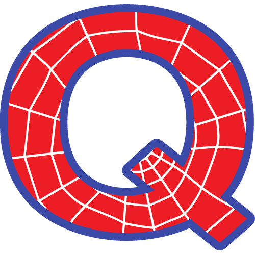 Sticker Lettrage Spider Man Q